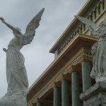 Anges en ciment – église Immaculate Conception, Cook’s Creek, Manitoba